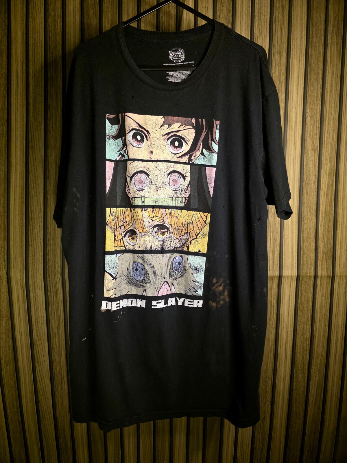 Demon Slayer Graphic T-shirt Black Size XL