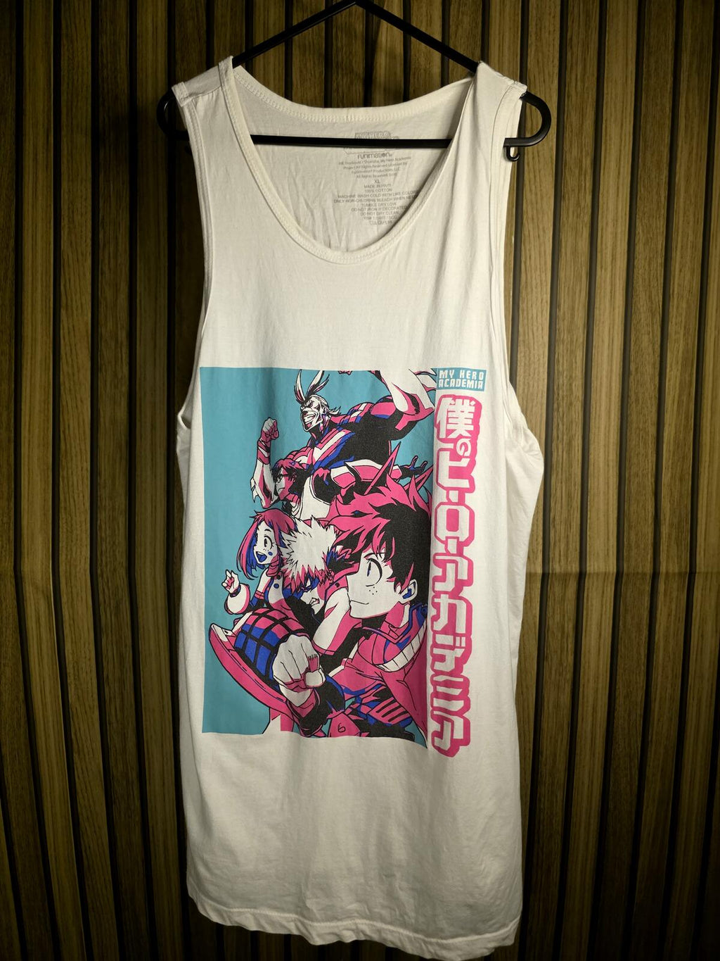 My Hero Academia Sleeveless Graphic Tank Top White XL