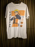 Naruto Graphic T-shirt Anime Character White Medium