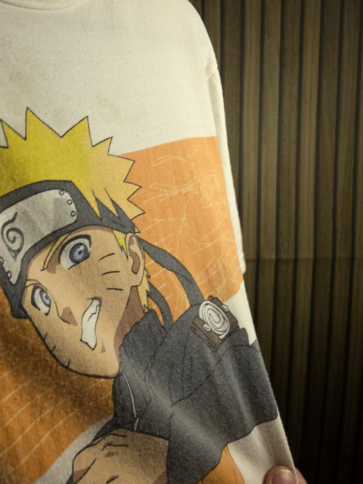 Naruto Graphic T-shirt Anime Character White Medium