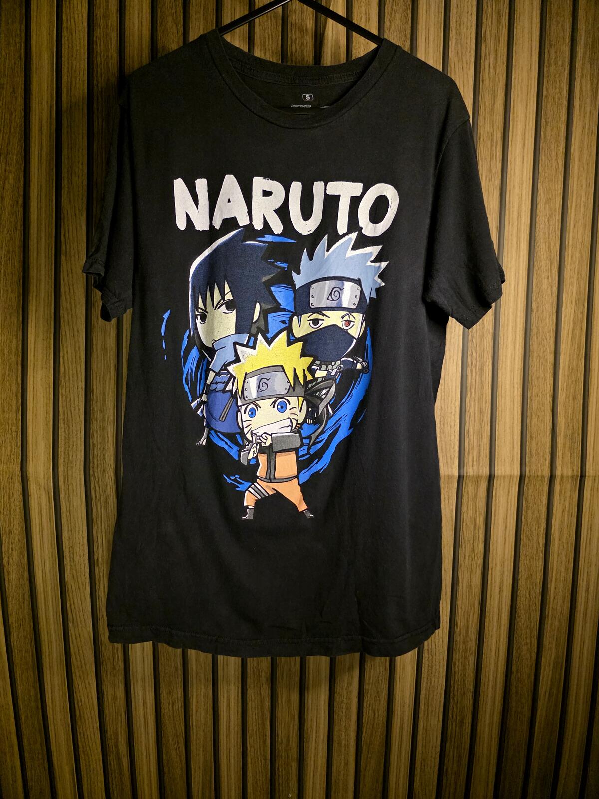 Naruto Shippuden Graphic T-Shirt Black Size S