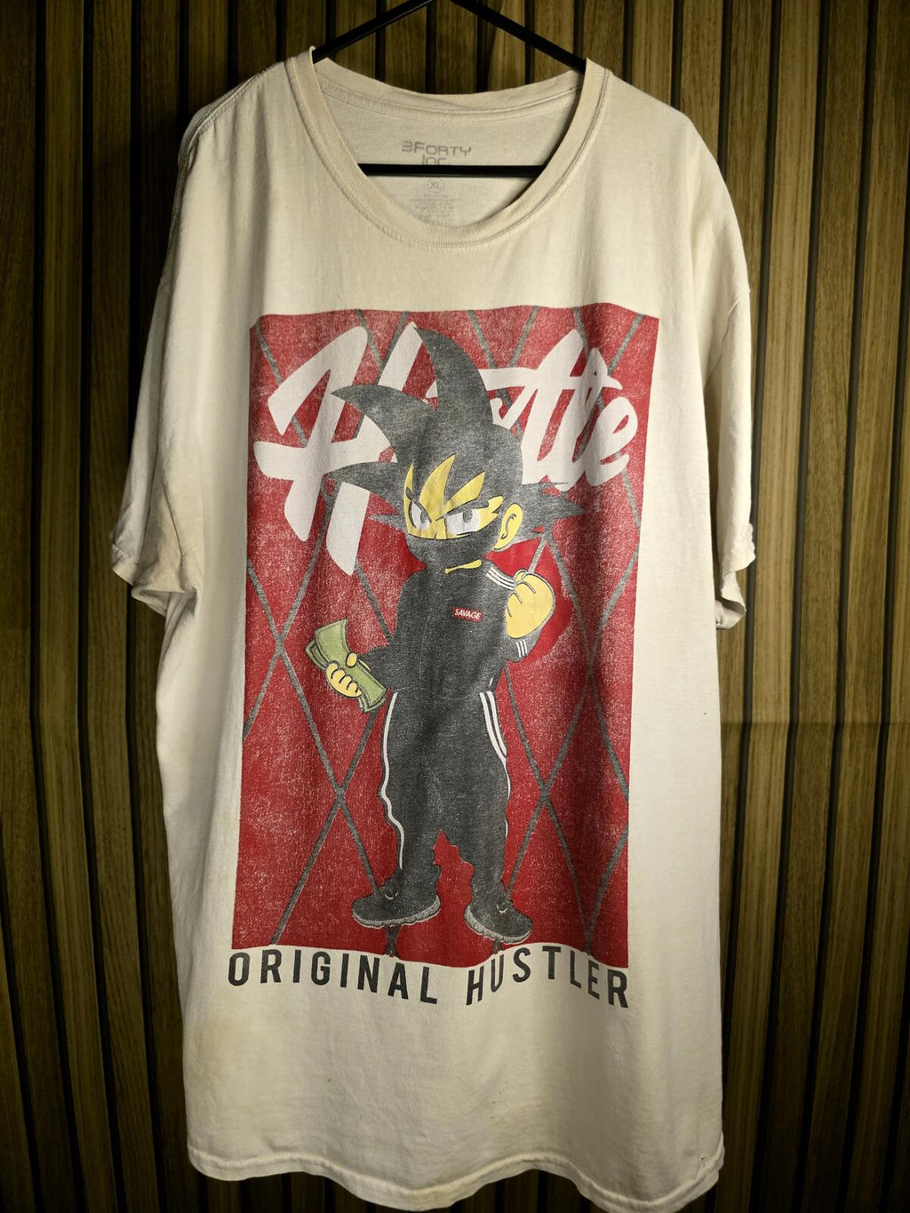 3Fifty Inc Original Hustler Graphic T-Shirt Cream XL