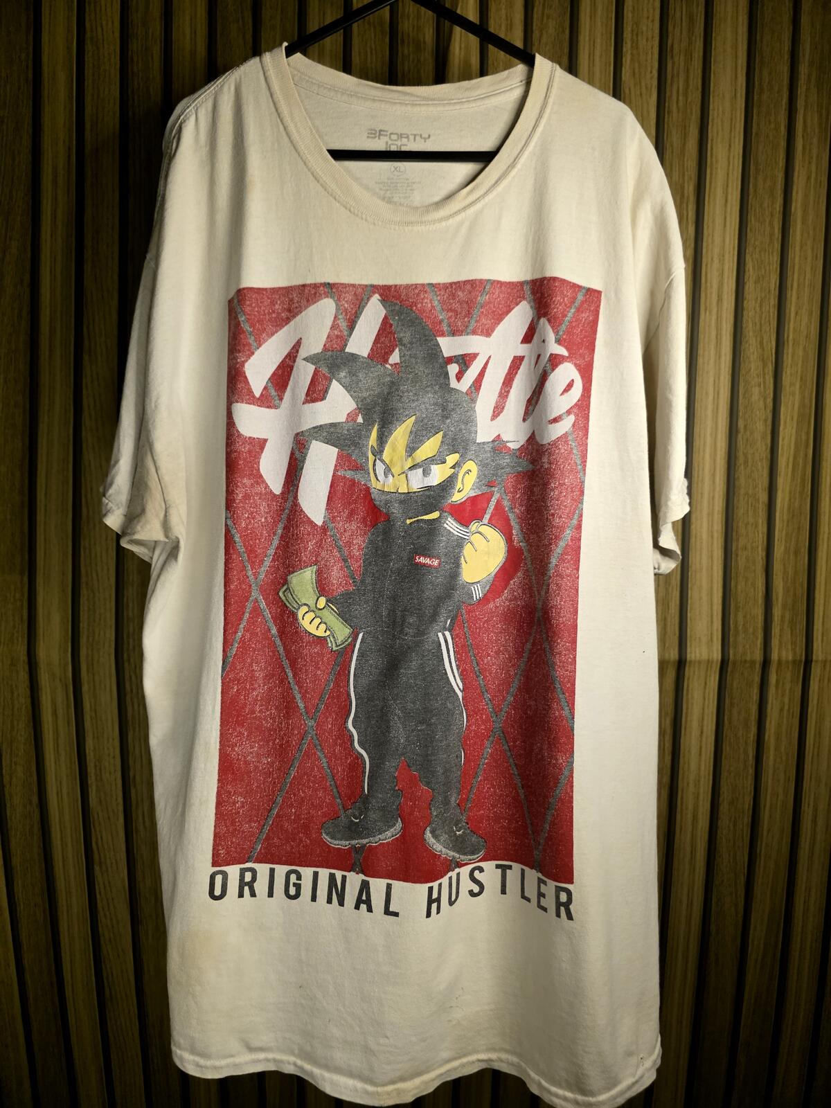 3Fifty Inc Original Hustler Graphic T-Shirt Cream XL
