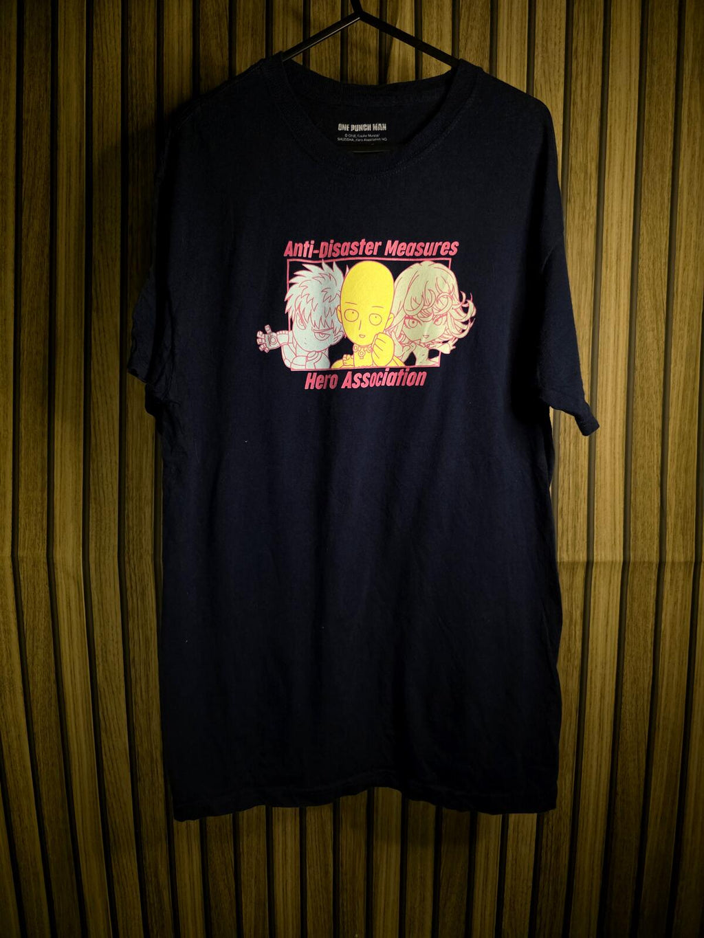 One Punch Man Hero Association Graphic T-Shirt Black Medium