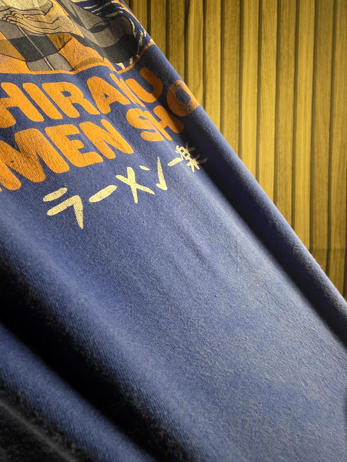 Anime Naruto Ichiraku Ramen Shop Graphic T-Shirt Blue XL