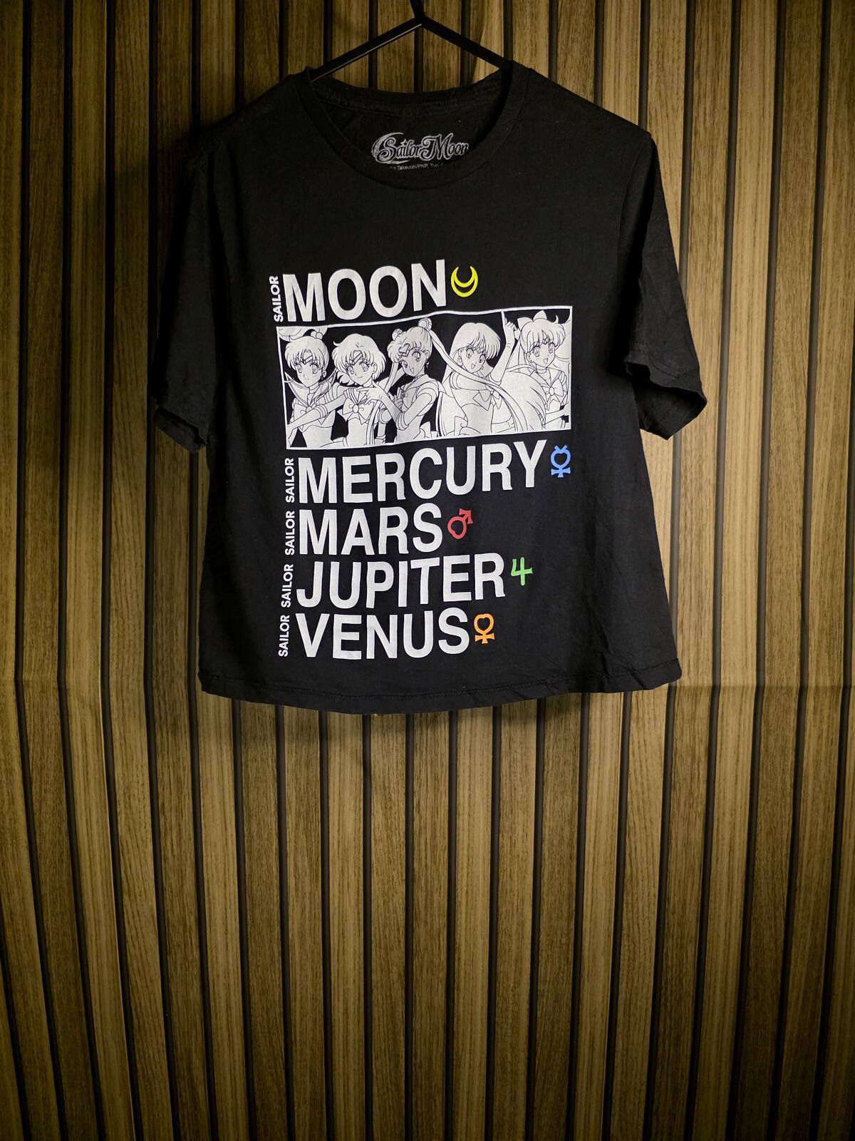 Sailor Moon Graphic T-Shirt Black Size S
