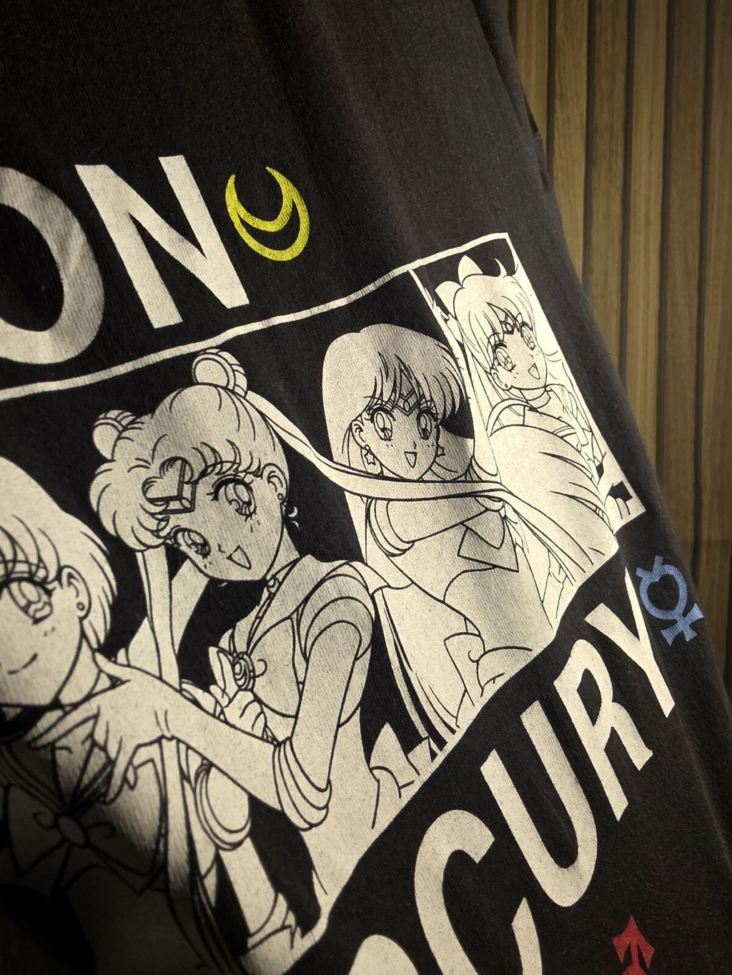 Sailor Moon Graphic T-Shirt Black Size S