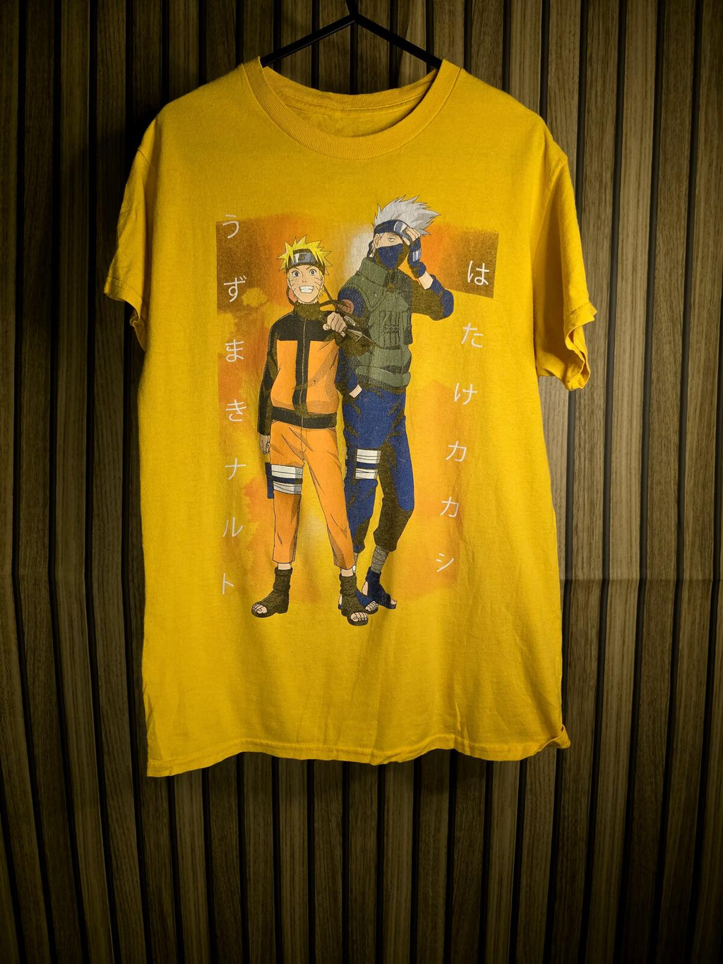 Naruto Shippuden Graphic T-Shirt Yellow Size S