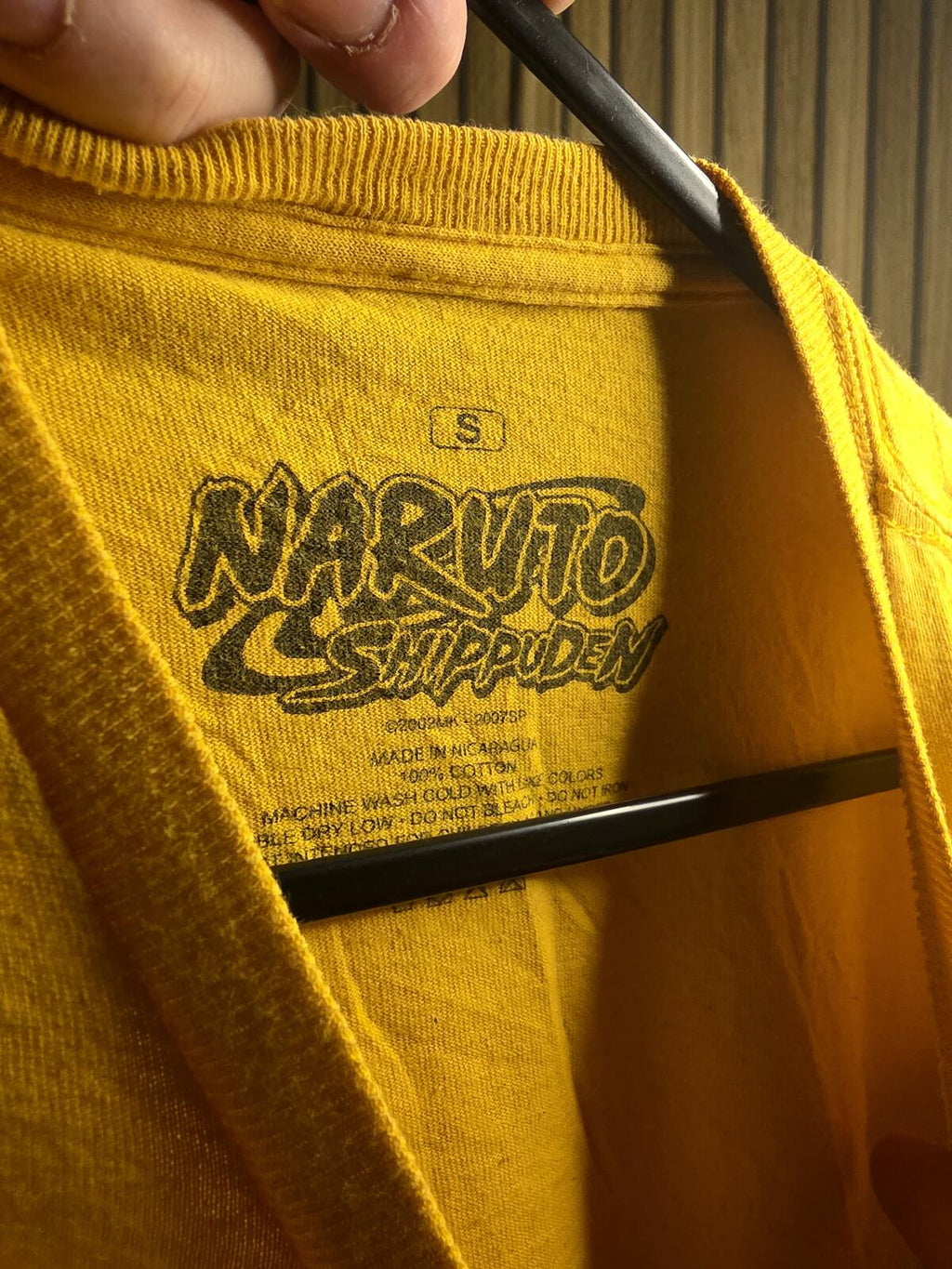 Naruto Shippuden Graphic T-Shirt Yellow Size S