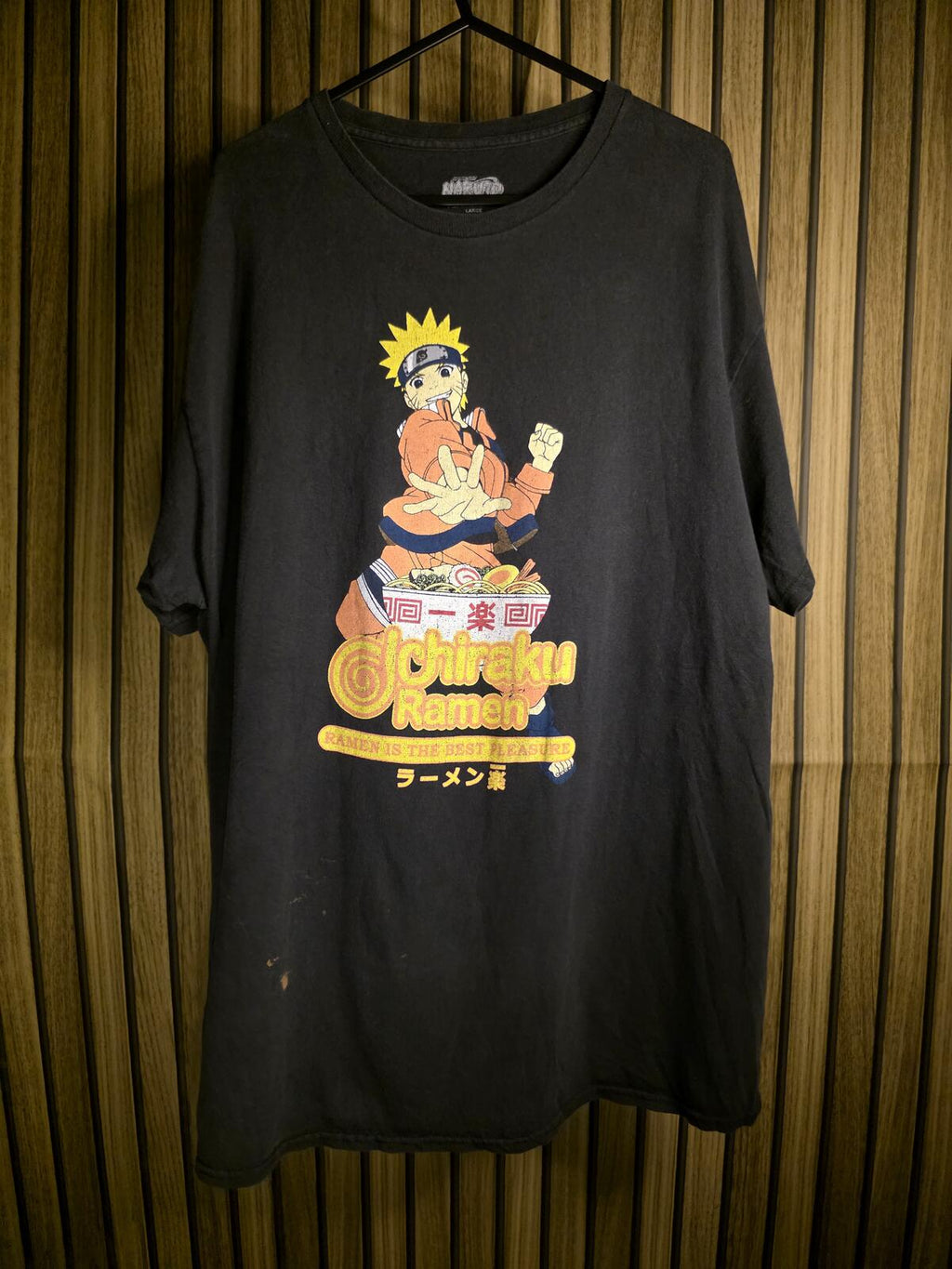 Naruto Graphic T-Shirt Black Size L