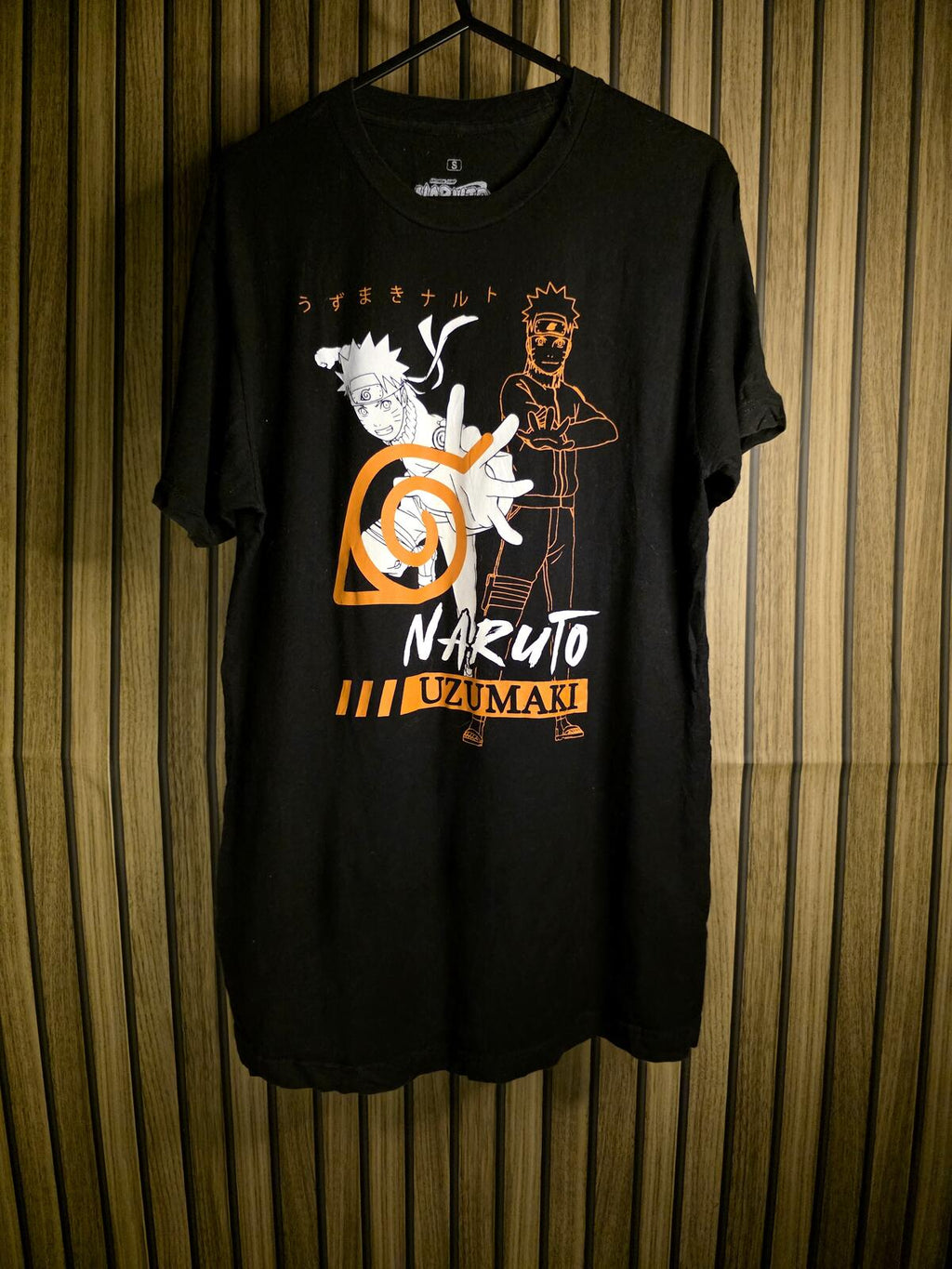 Naruto Shippuden Graphic T-shirt Naruto Uzumaki Black Small