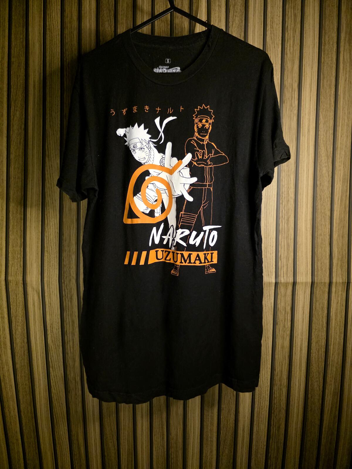 Naruto Shippuden Graphic T-shirt Naruto Uzumaki Black Small