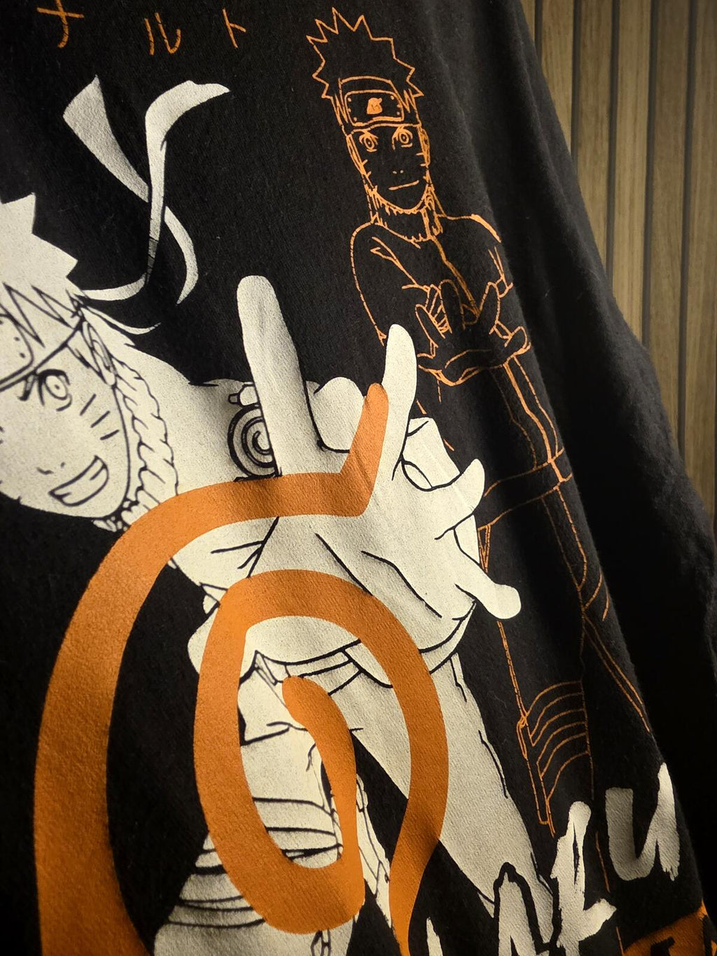 Naruto Shippuden Graphic T-shirt Naruto Uzumaki Black Small
