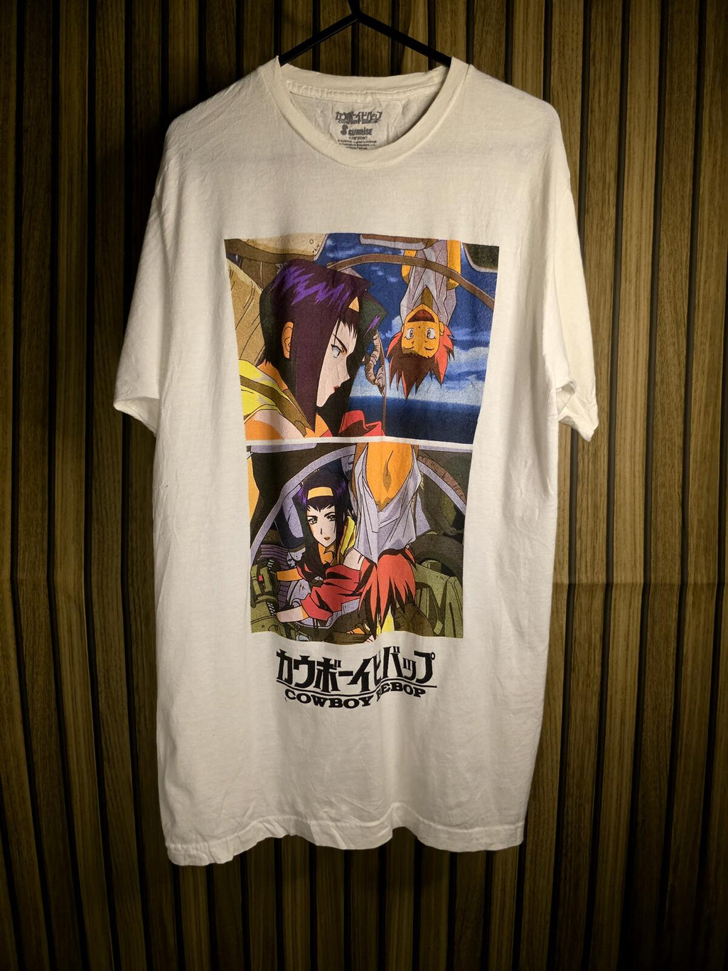 Sunrise Cowboy Bebop Anime Graphic T-Shirt White Size L