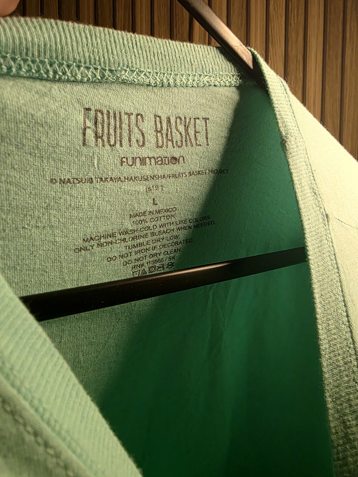 Fruits Basket Yuki Soma Graphic T-Shirt Light Green Size L