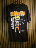 Naruto Graphic T-Shirt Pixel Art Black Large