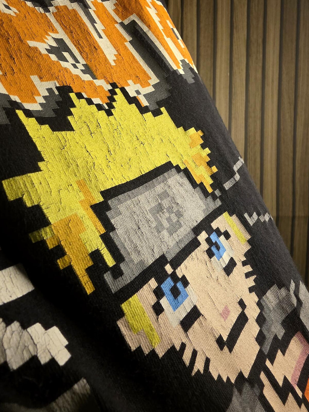 Naruto Graphic T-Shirt Pixel Art Black Large