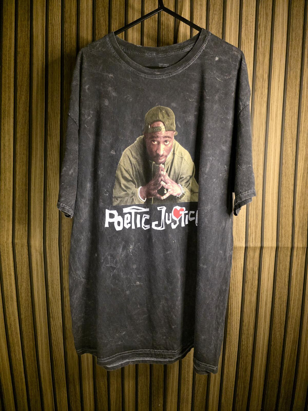 Poetic Justice Tupac Shakur Graphic T-Shirt Black XL