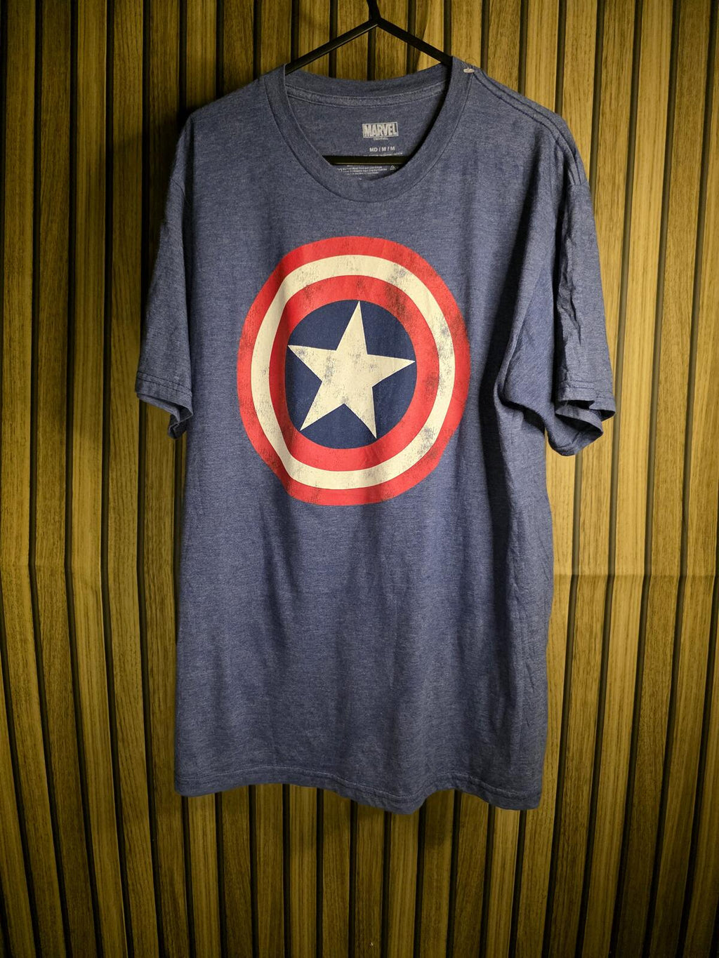 Marvel Captain America Graphic T-Shirt Blue Medium