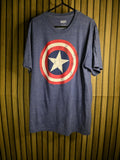 Marvel Captain America Graphic T-Shirt Blue Medium