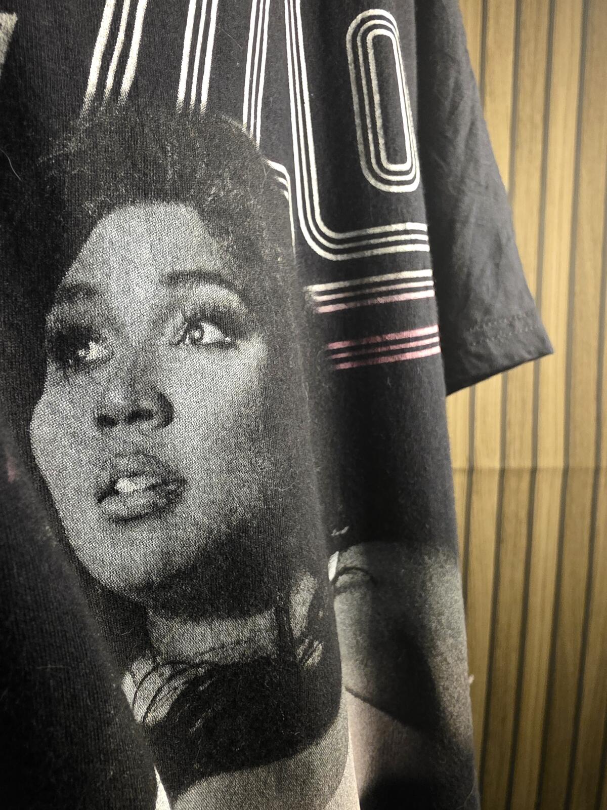 Lizzo Graphic Black Cotton T-Shirt Medium