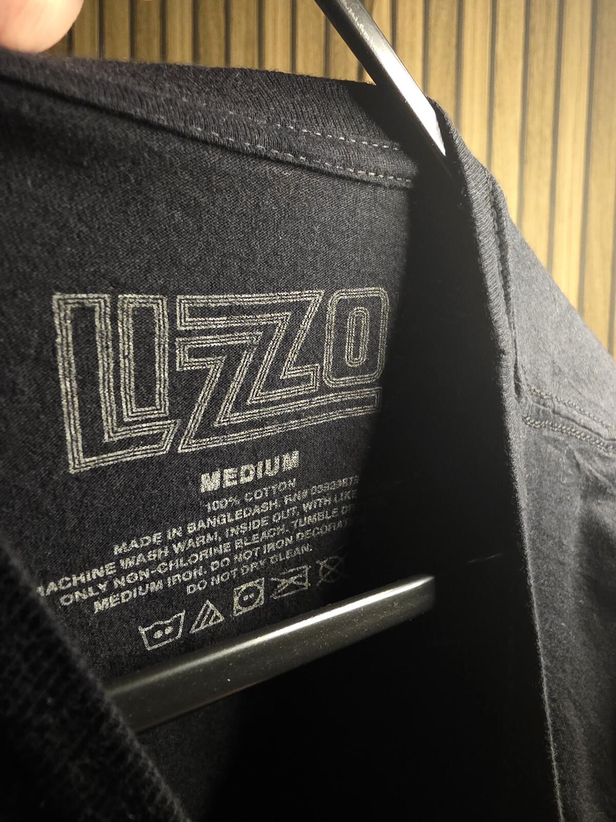 Lizzo Graphic Black Cotton T-Shirt Medium