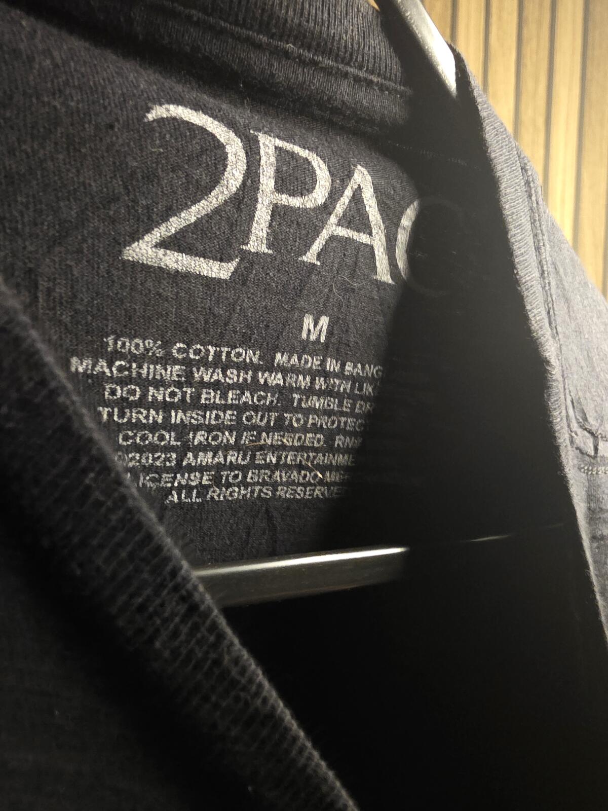 2PAC Graphic T-Shirt Black Medium