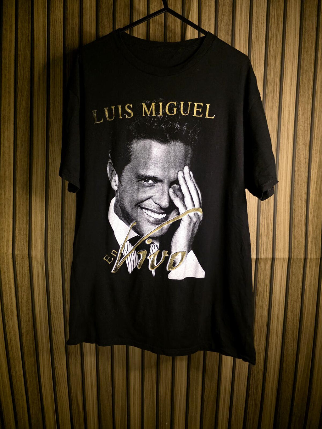 Luis Miguel En Vivo Black Graphic T-Shirt Size L