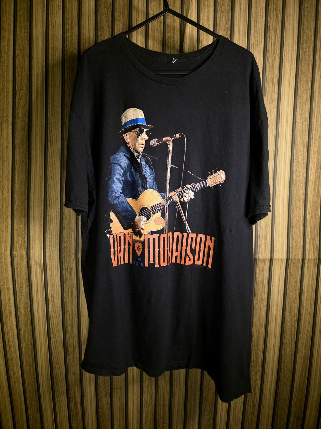 Van Morrison Live Tour Graphic T-Shirt Black Size L