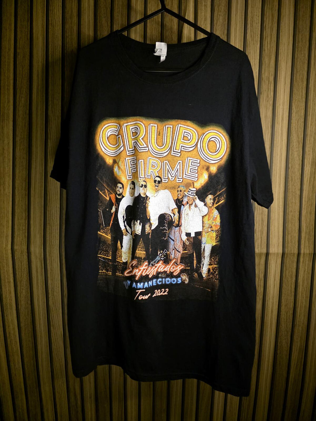 Fruit of the Loom Grupo Firme Tour 2022 Graphic T-shirt Black Medium