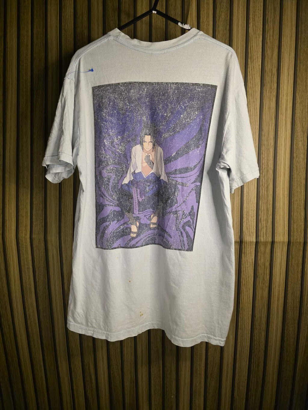 Naruto Gildan Hammer Uchiha Sasuke Graphic T-Shirt White Medium