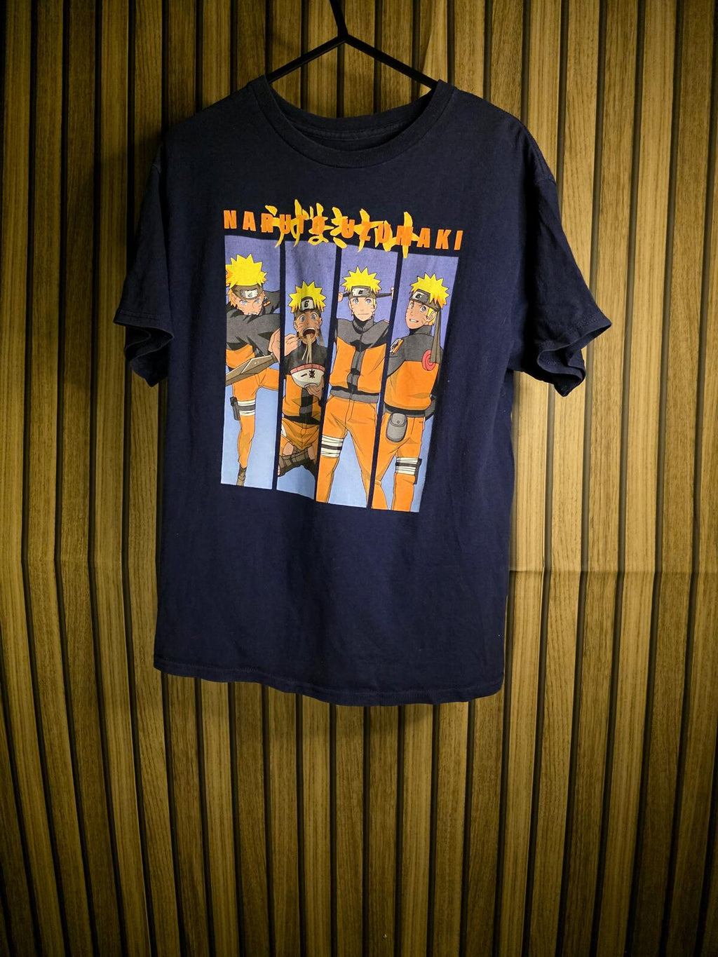 Naruto Shippuden Graphic T-Shirt Naruto Characters Black Large