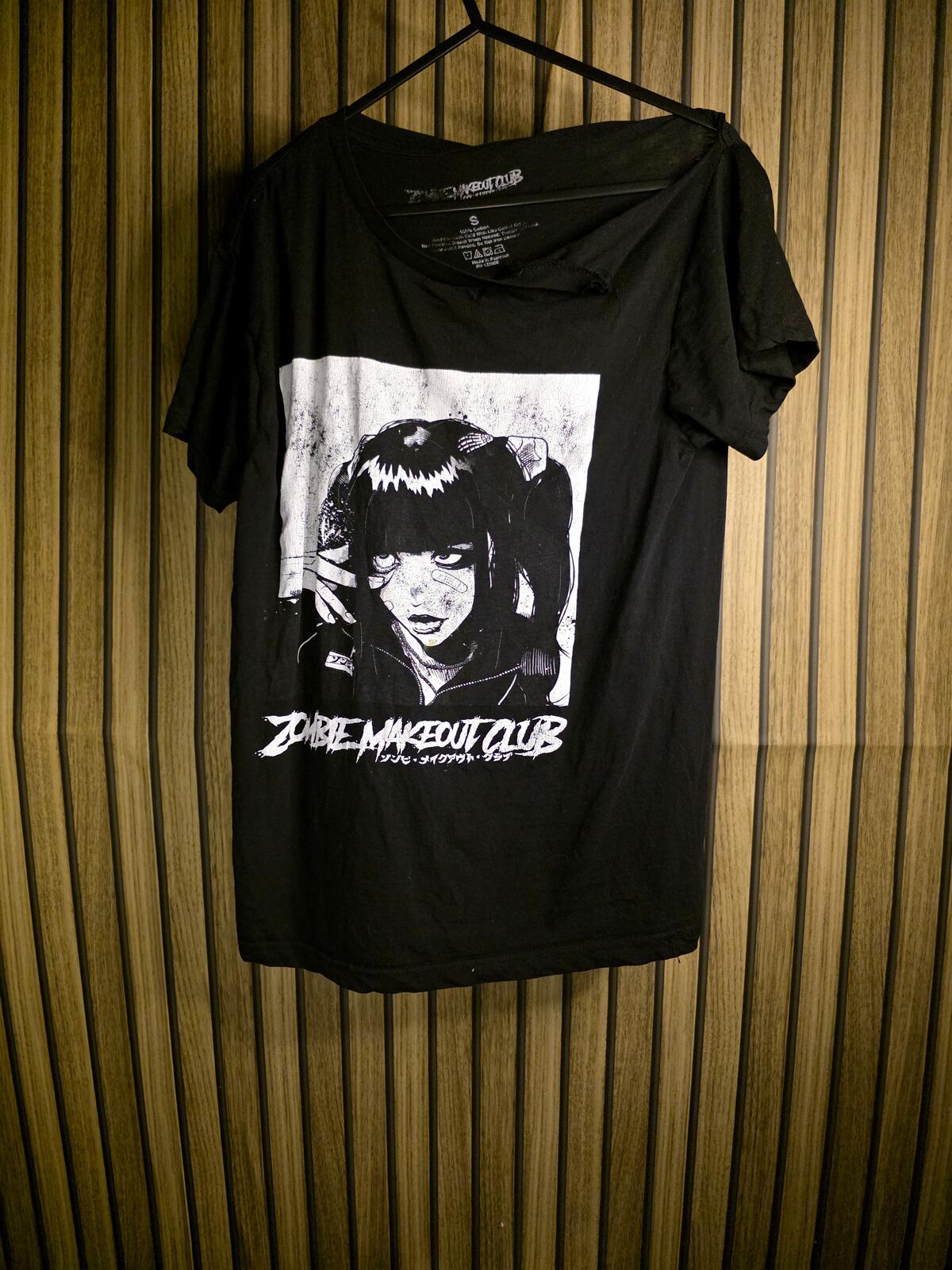 Zombie Makeout Club Black T-Shirt Size S Altered