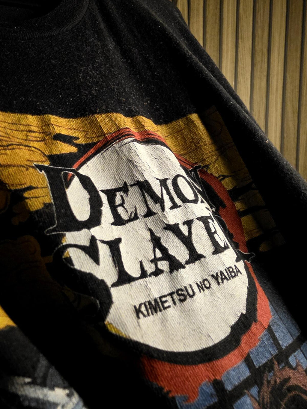 Demon Slayer Kimetsu no Yaiba Graphic Black T-shirt Size L