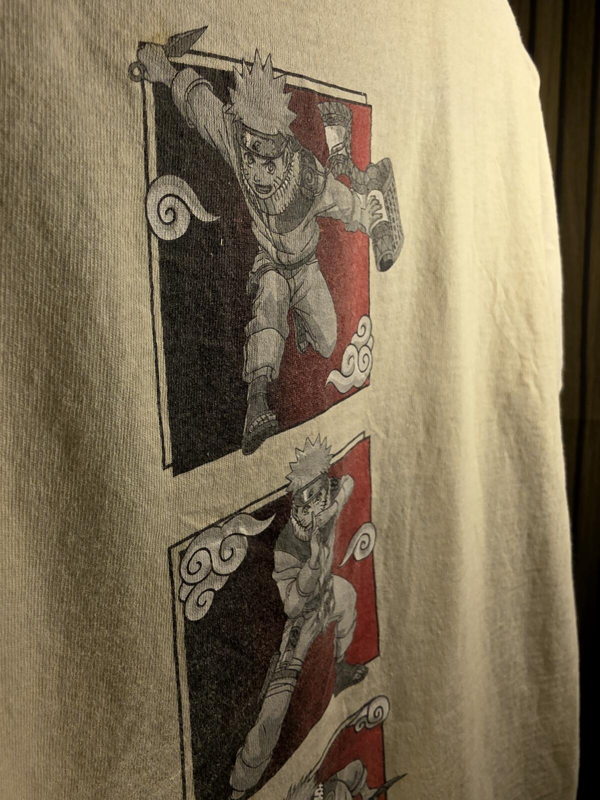 Naruto Uzumaki Graphic T-shirt Cream White Medium