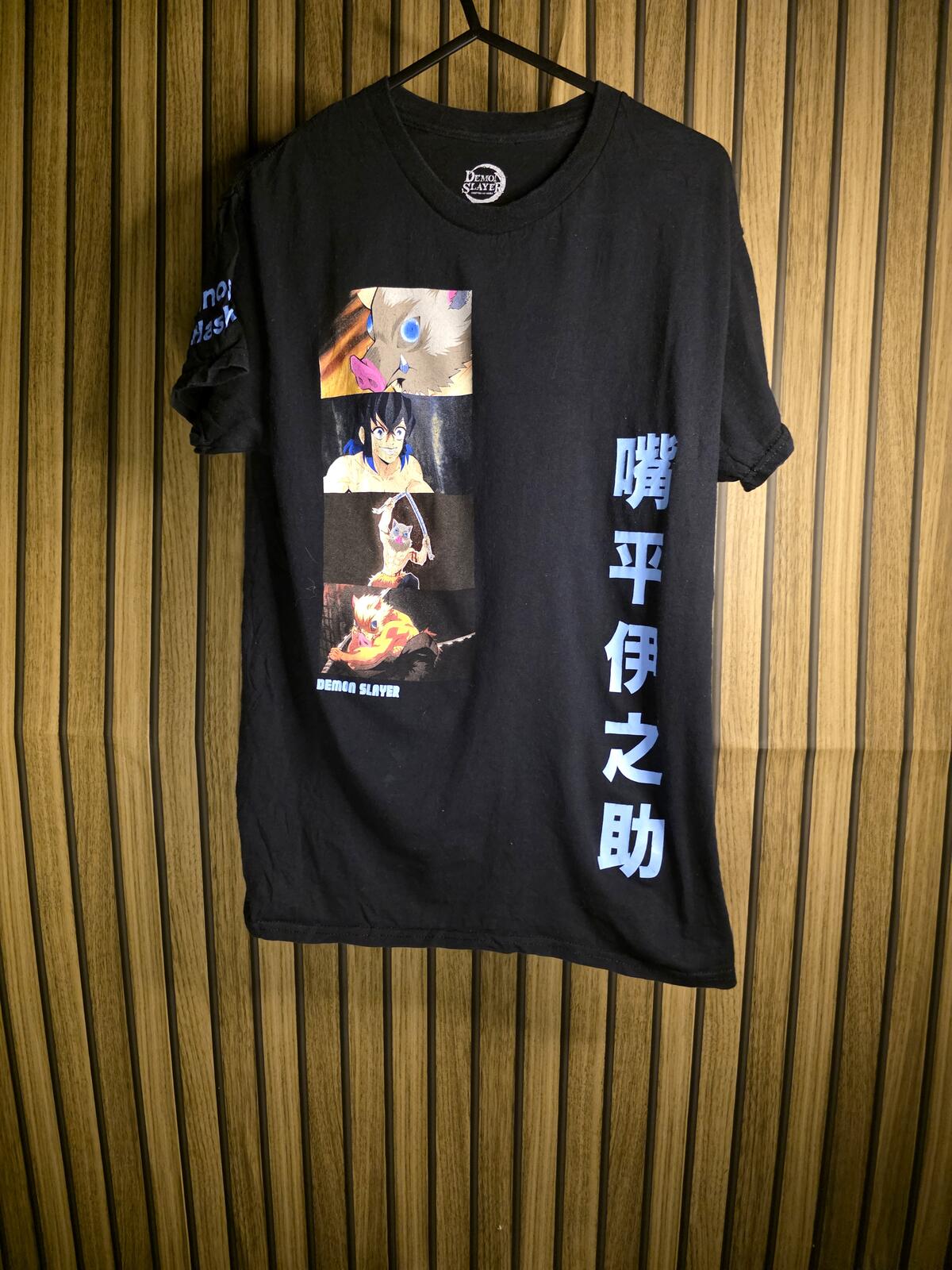 Demon Slayer Graphic T-shirt Black Size S