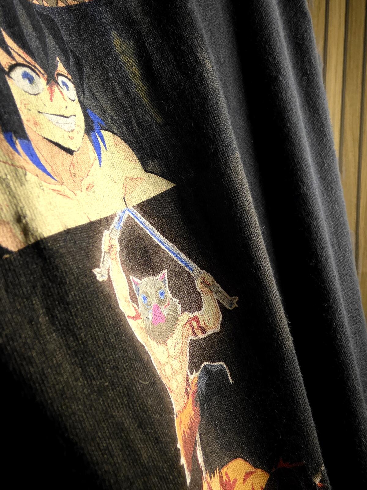 Demon Slayer Graphic T-shirt Black Size S