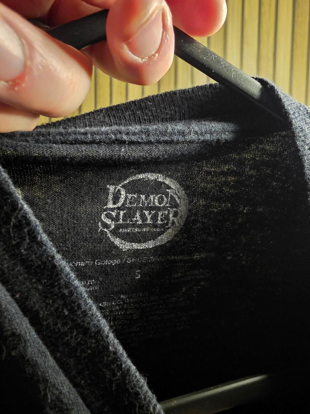 Demon Slayer Graphic T-shirt Black Size S
