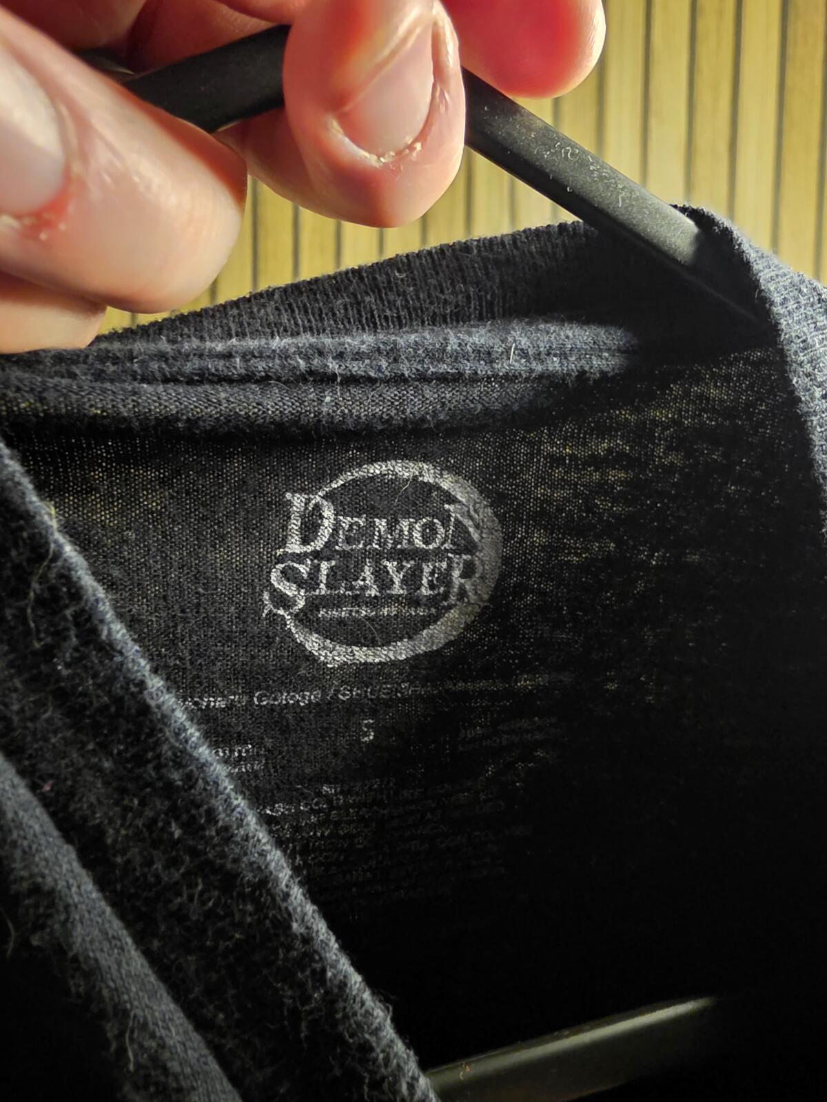 Demon Slayer Graphic T-shirt Black Size S