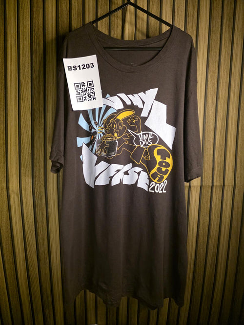 2022 Vinyl Verse Tour Logic & Wiz Khalifa Dates and Cities Brown Shirt Adult XXL
