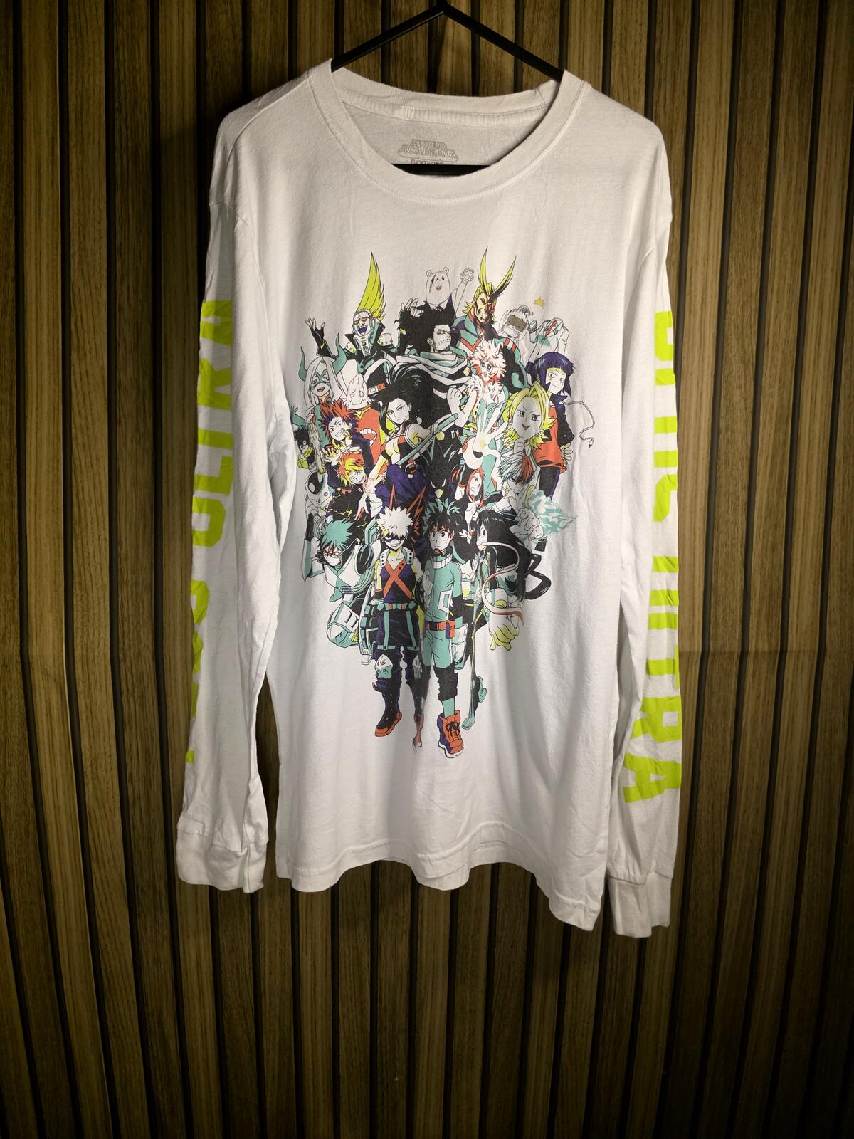 My Hero Academia Long Sleeve T-Shirt White Size S Anime Graphic