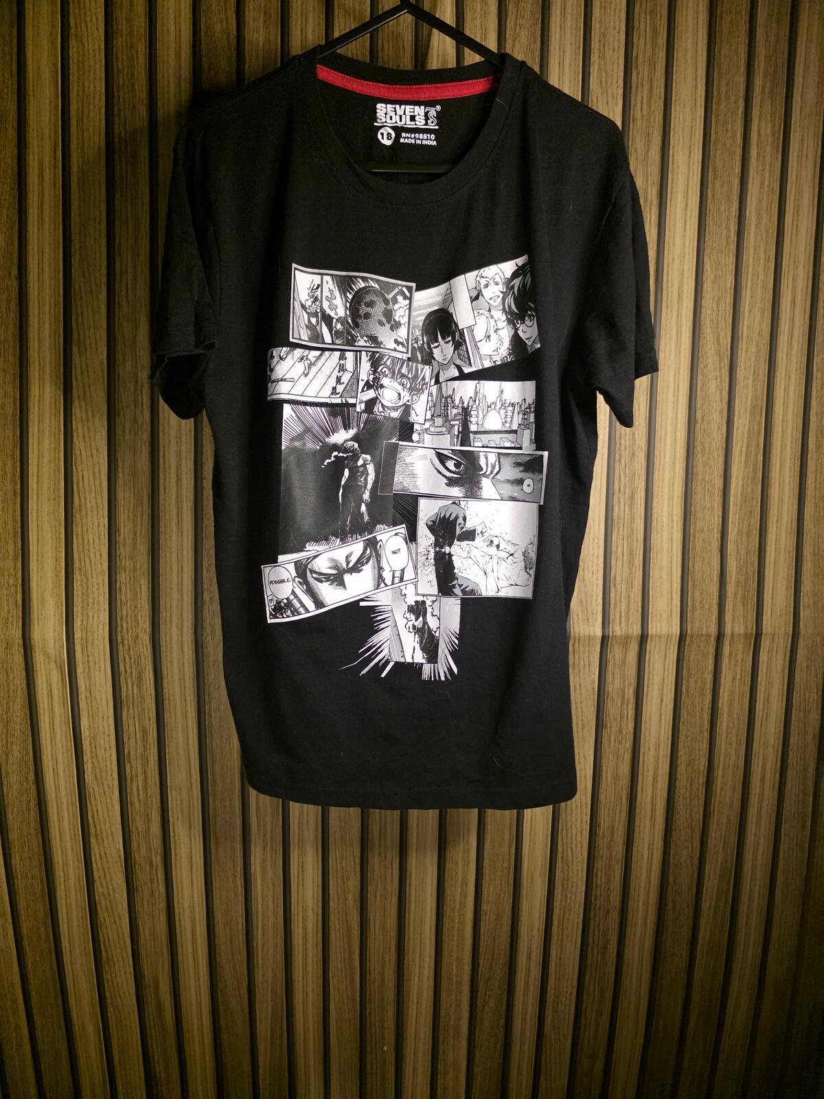 Seventh Avenue Black Manga Graphic T-Shirt 18