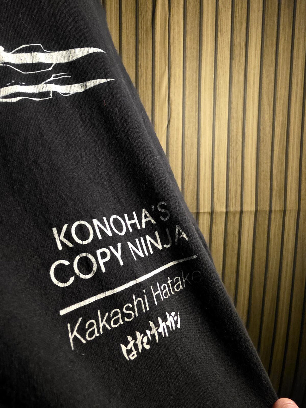 Kakashi Hatake Naruto Graphic T-Shirt Black Medium