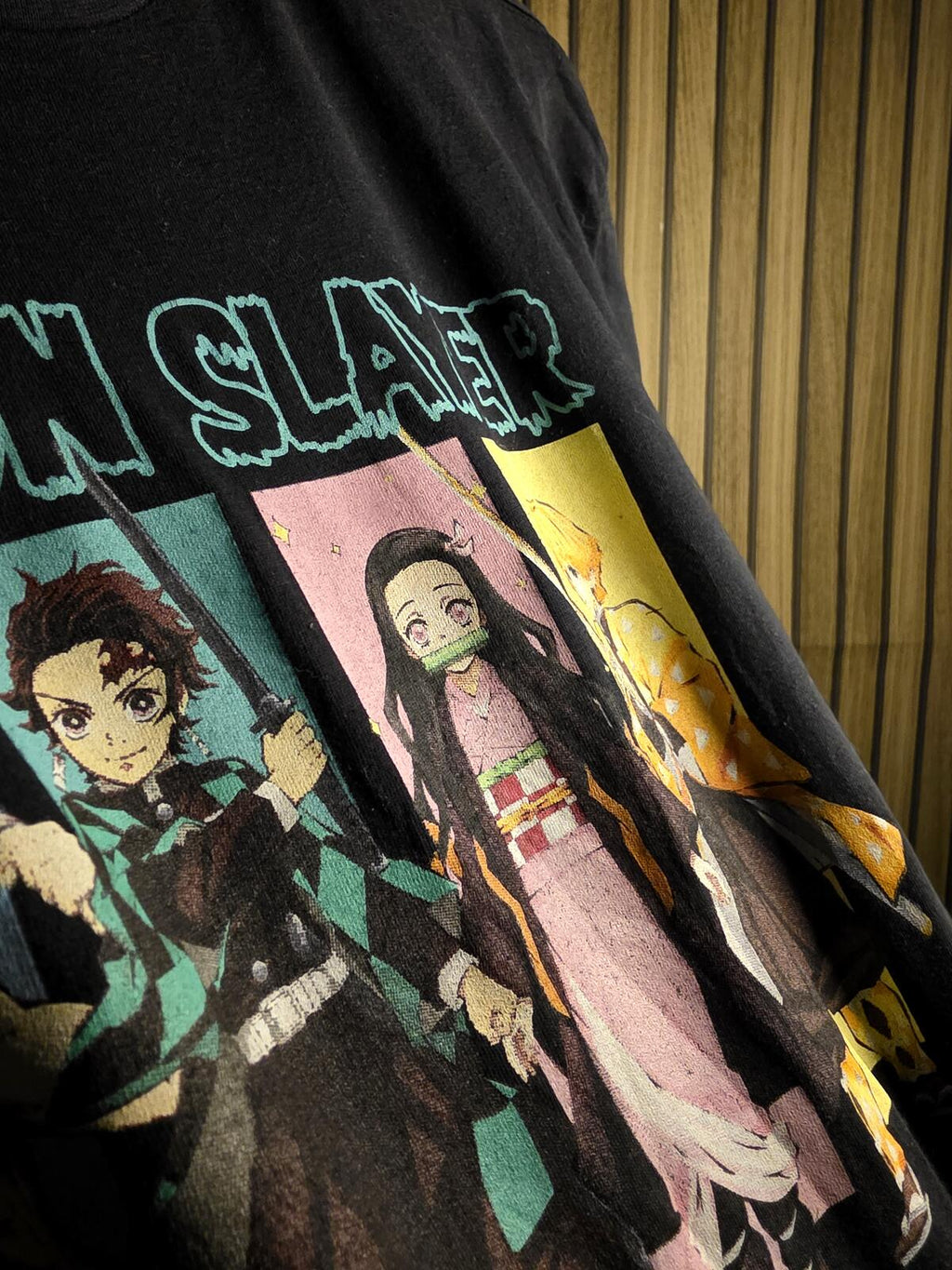 Demon Slayer Anime T-shirt Black Medium