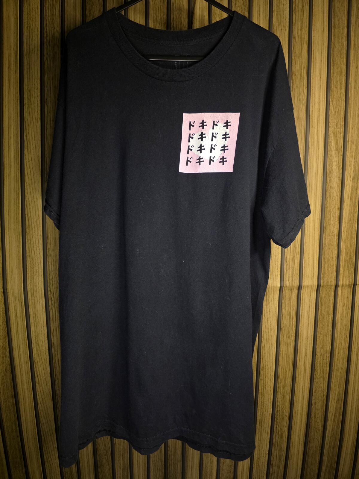 Foureyes Black Graphic Anime Print T-shirt with Japanese Text and Comic Size L