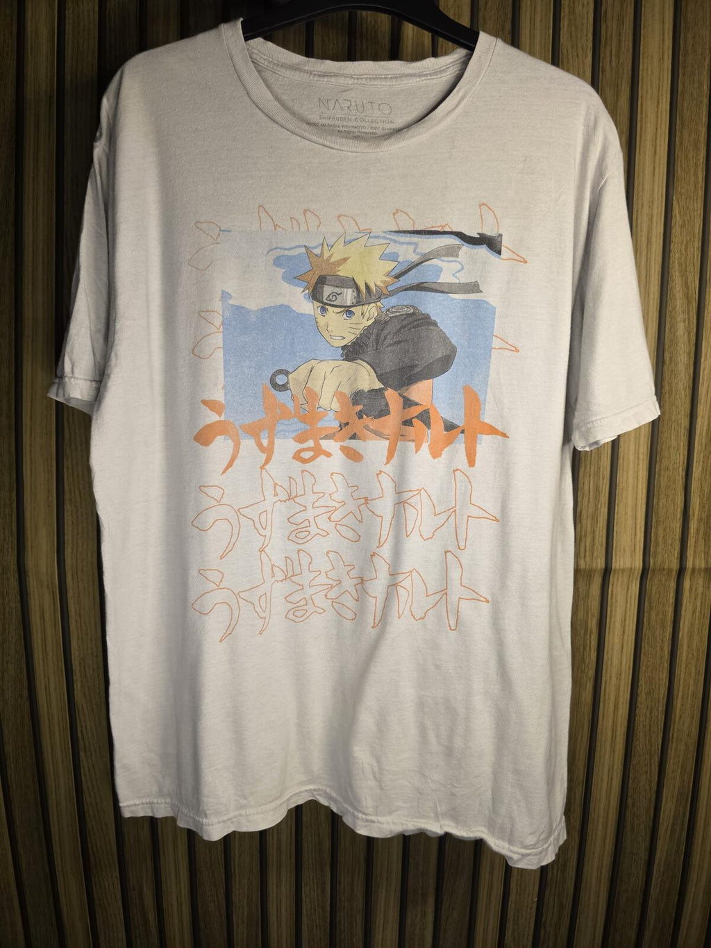 Naruto Shippuden Graphic T-Shirt Beige Large