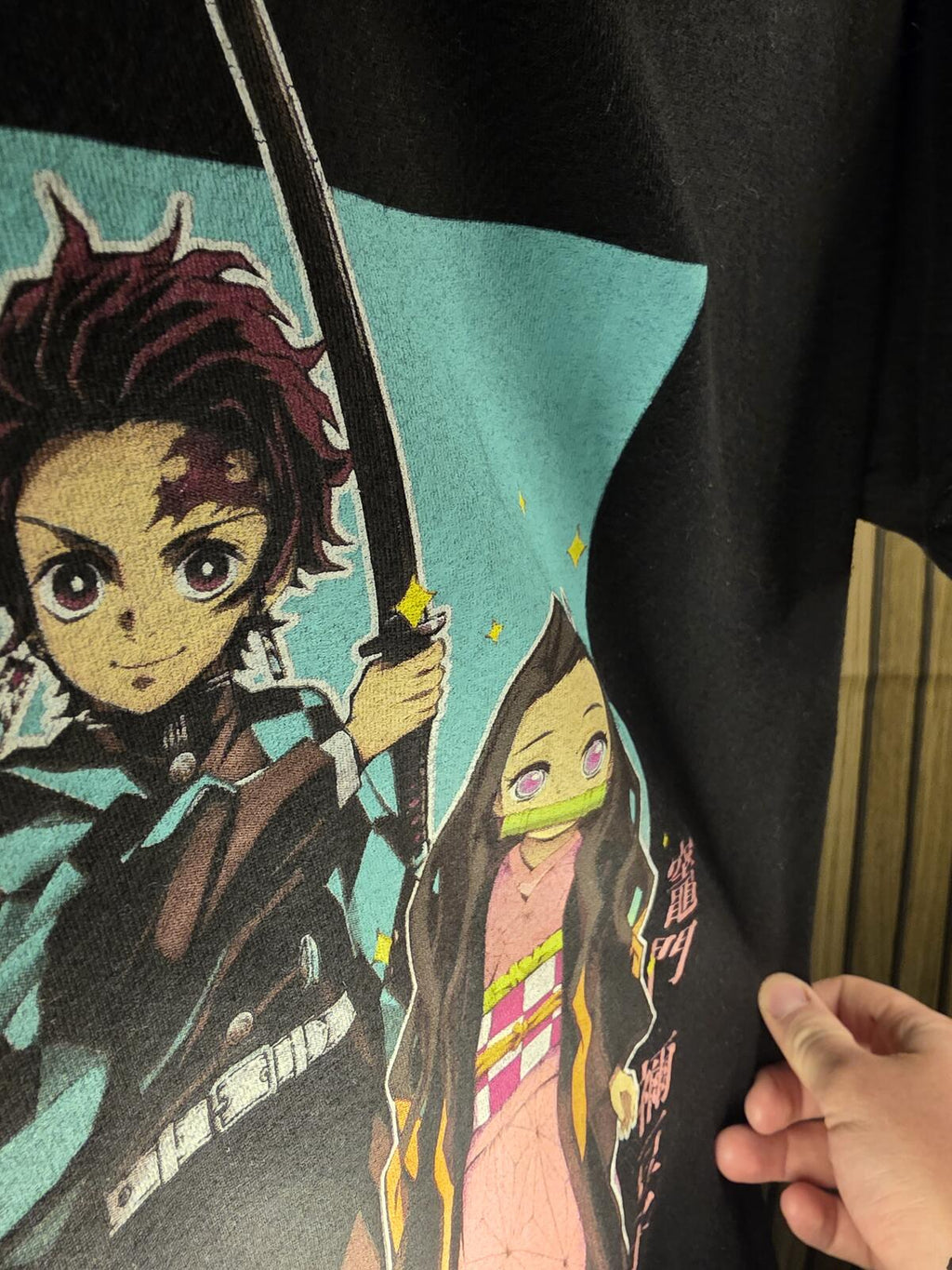 Demon Slayer Anime Graphic T-Shirt Black Size S