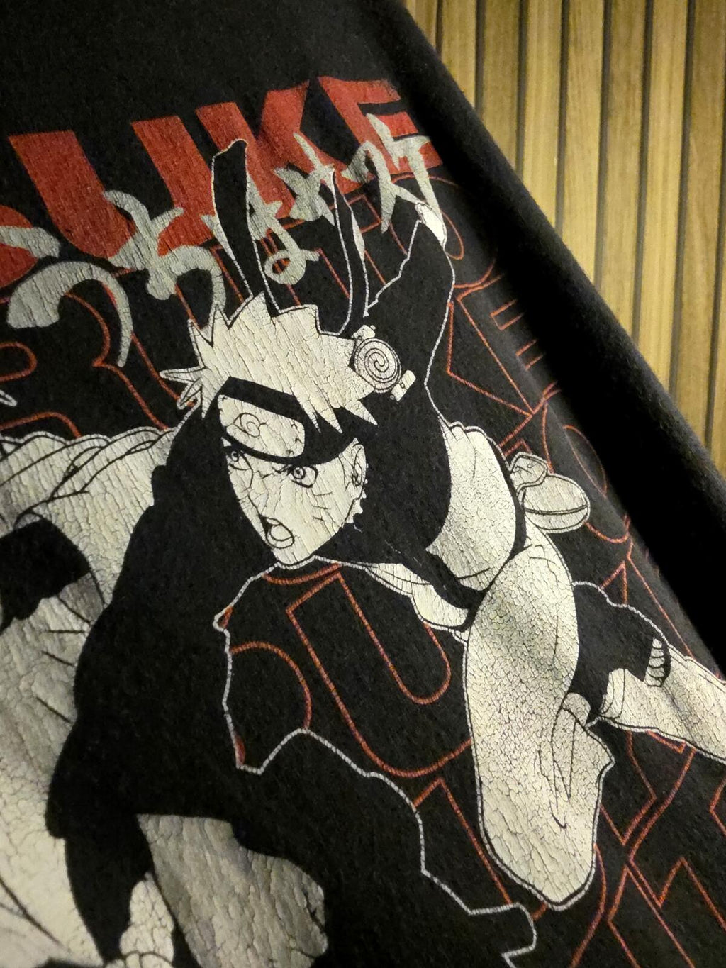 Naruto Sasuke Graphic T-Shirt Black Medium