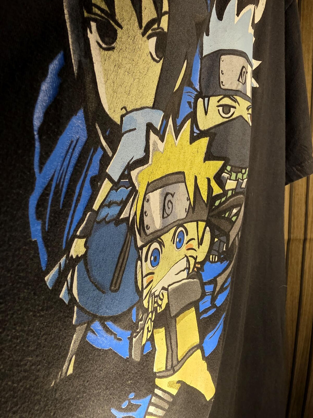 Naruto Shippuden Graphic T-Shirt Black Size L