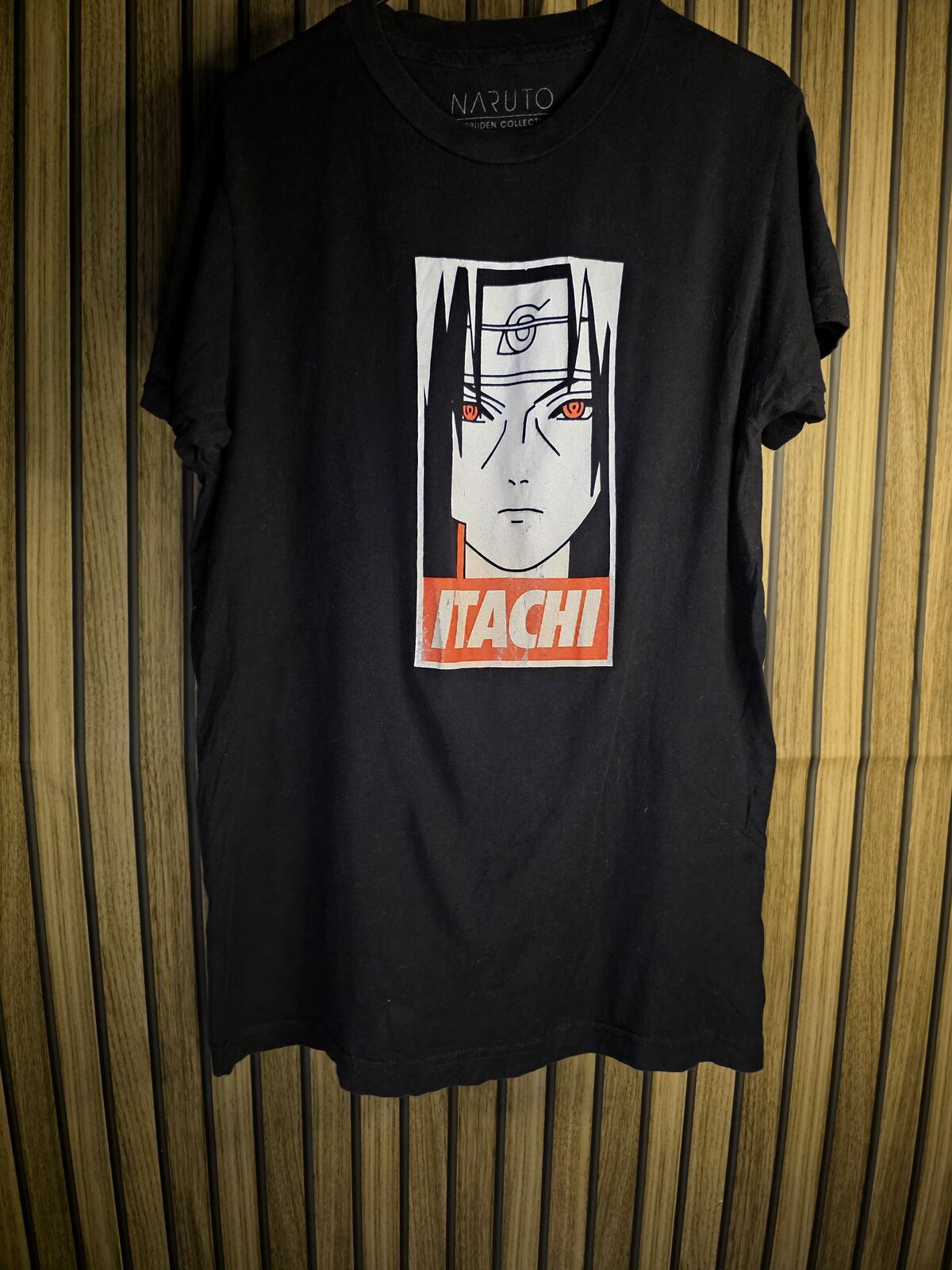 Naruto Shippuden Itachi Graphic T-Shirt Black Size S